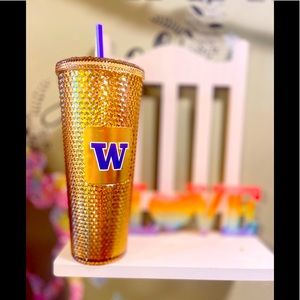 University of Washington Starbucks studded Tumblr purple and gold